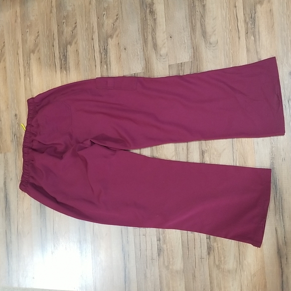 SPREAD GOOD CHEER Burgandy CNA Drawstring Scrub Pants - Picture 7 of 15